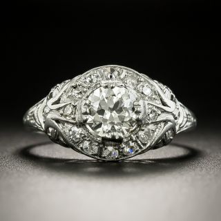 Late Edwardian/Early Art Deco .63 Carat Diamond Engagement Ring - 2