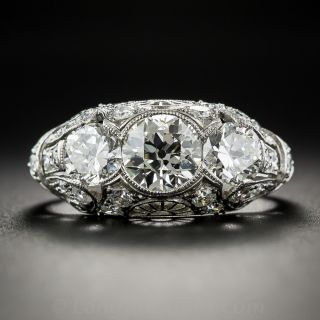 Late Edwardian Three Stone Diamond  Ring