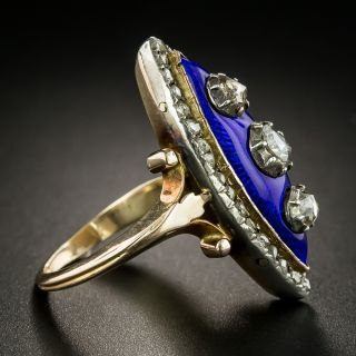 Late Georgian/Early Victorian Diamond and Enamel Ring, Size 5 1/4