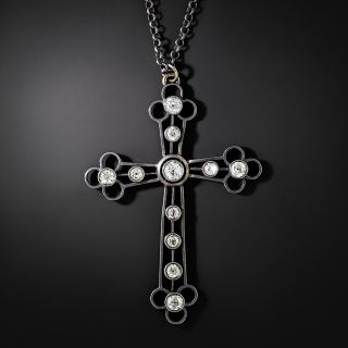 Late-Victorian Diamond Cross Pendant - 2