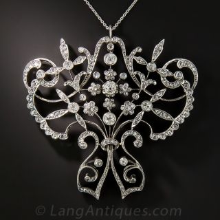 Late Victorian / Early Edwardian Diamond Pendant Necklace