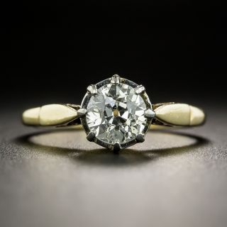 1.10 Carat Antique Diamond Solitaire Engagement Ring - 2