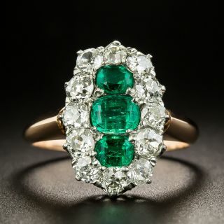 Late-Victorian Emerald and Diamond Ring - 2