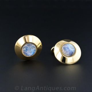 Man-in-the-Moonstone Cuff Links by Asanti - 1