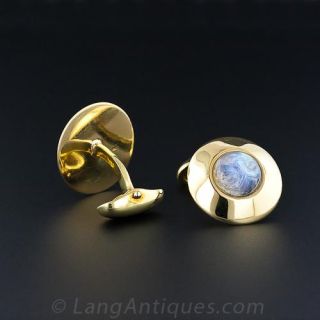 Man-in-the-Moonstone Cuff Links by Asanti