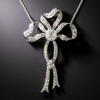Marcus & Co. Edwardian Diamond Bow Necklace - 1
