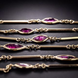 Marquise Ruby Infinity Necklace