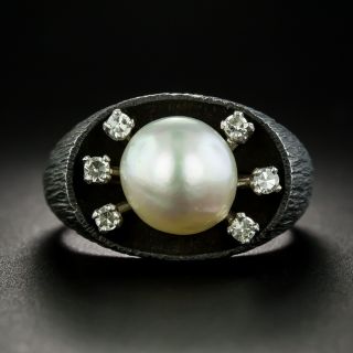 Marsh Pearl and Diamond Ring - 2
