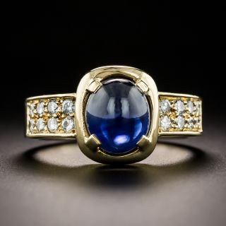 Mauboussin Cabochon Sapphire and Diamond Ring - 3