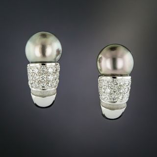 Mauboussin Nadja Collection Tahitian Pearl and Diamond Earrings - 2
