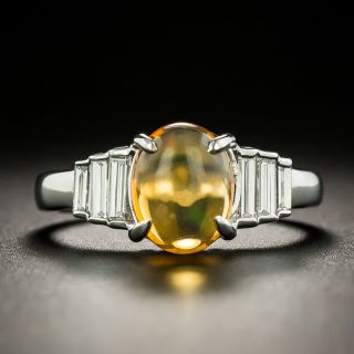 Mexican Fire Opal and Diamond Ring - 1