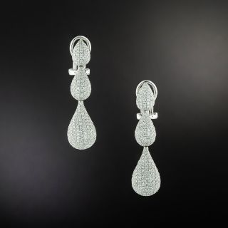 Micro Pavé Diamond Triple Drop Earrings - 2