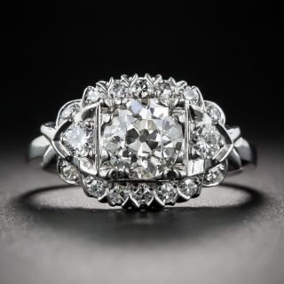 Mid-Century 1.11 Carat Diamond Engagement Ring - GIA K SI1 - 8