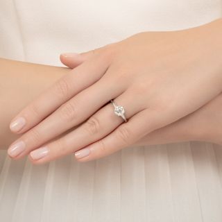 Mid-Century 1.20 Carat European-Cut Diamond Engagement Ring - GIA K SI1