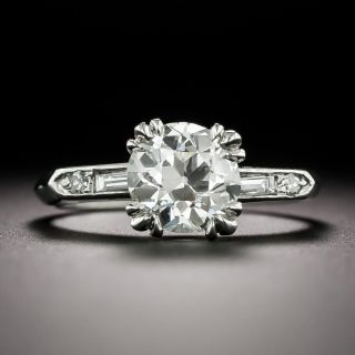 Mid-Century 1.65 Carat Diamond Engagement Ring, GIA - J SI1  - 3