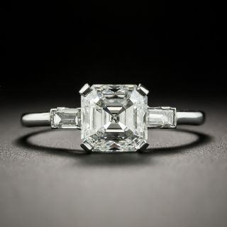 Mid-Century 2.01 Carat Asscher-Cut Diamond Engagement Ring - GIA G SI2 - 1