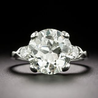 Mid-Century 3.79 Carat Diamond Engagement Ring - GIA M VS2 - 3