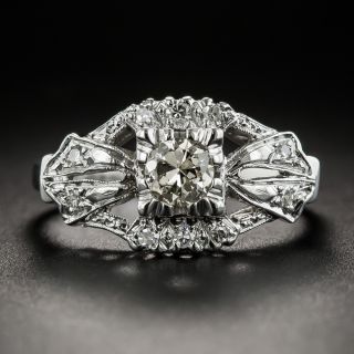 Mid-Century .30 Carat  Diamond Engagement Ring - 1