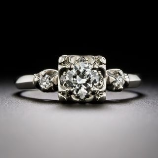 Mid-Century .32 Carat Diamond Engagement Ring - 1