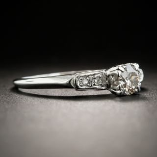 Mid-Century .35 Carat Diamond Platinum Engagement Ring