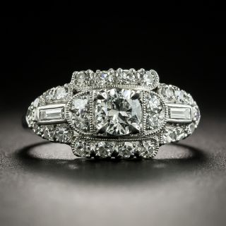 Mid-Century .38 Carat Diamond Engagement Ring - 2