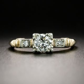 Mid-Century .40 Carat Diamond Engagement Ring - 6