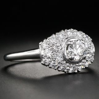 Mid-Century .44 Carat Diamond Platinum Engagement Ring