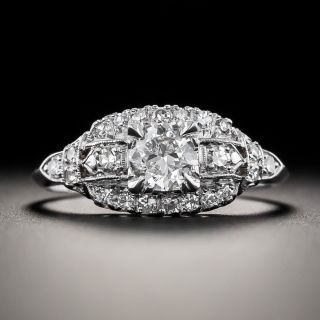 Mid-Century .46 Carat Diamond Engagement Ring - 2