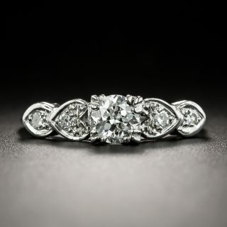 Mid-Century .50 Carat Diamond Engagement Ring - 2