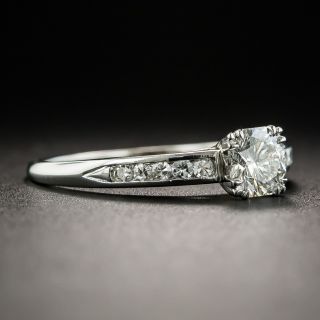 Mid-Century .52 Carat Diamond Platinum Engagement Ring - GIA I VS2