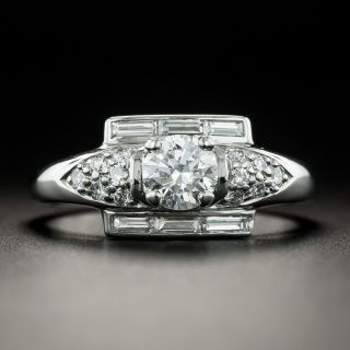 Mid-Century .54 Carat Diamond Engagement Ring  - 2