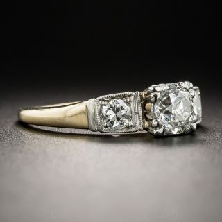 Mid-Century .60 Carat Three-Stone Diamond Engagement Ring