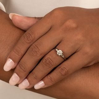 Mid-Century .90 Carat Diamond Engagement Ring - GIA E SI1
