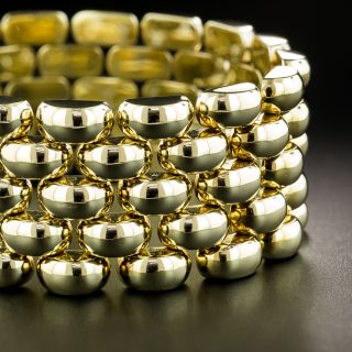 Mid Century Gold Link Bracelet - 3