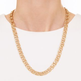 Mid-Century Heavy  Curb Link Chain Necklace by Binder Brothers 
