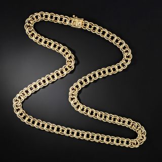 Mid-Century Heavy  Curb Link Chain Necklace by Binder Brothers  - 2