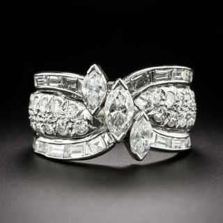 Mid-Century Marquise Diamond Ring - Size 6 3/4 - 2