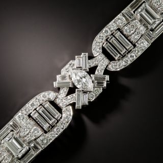 Mid-Century Modern Platinum Diamond Bracelet - 2