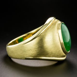 Mid-Century Natural Burmese Jade Ring