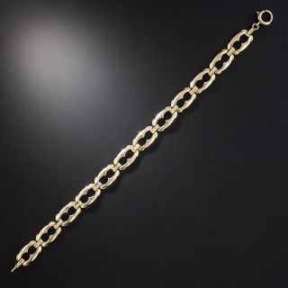 Mid-Century Nautical Link Gold Bracelet - 1