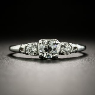 Mid-Century Three-Stone Diamond Engagement Ring - 2