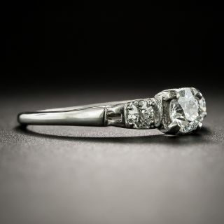 Mid-Century Three-Stone Diamond Engagement Ring