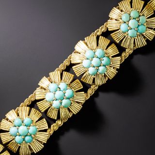 Mid-Century Turquoise Bracelet  - 3