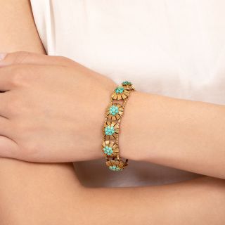 Mid-Century Turquoise Bracelet 