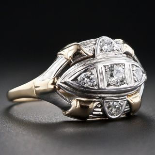 Mid-Century Two-Tone Diamond Ring 