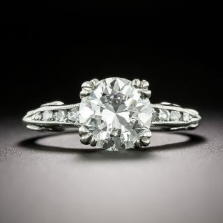 Mid-Century Vintage 1.52 Carat Diamond Engagement Ring - GIA E VS1 - 7