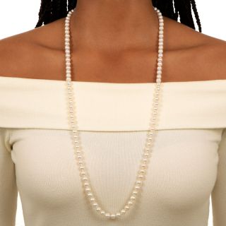 Mikimoto Opera Length 7 mm Cultured Pearl Necklace