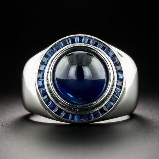 Moderne Cabochon Sapphire Ring - 2
