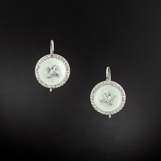 Mother of Pearl and Diamond 'X' Earrings by J.E. Caldwell - 2