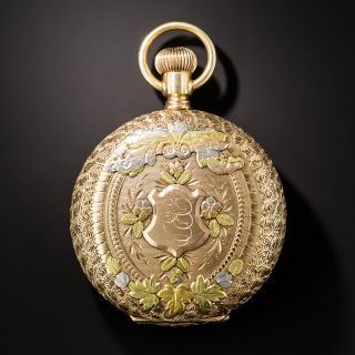 Multi-Colored Gold and Platinum Pendant/Pocket Watch